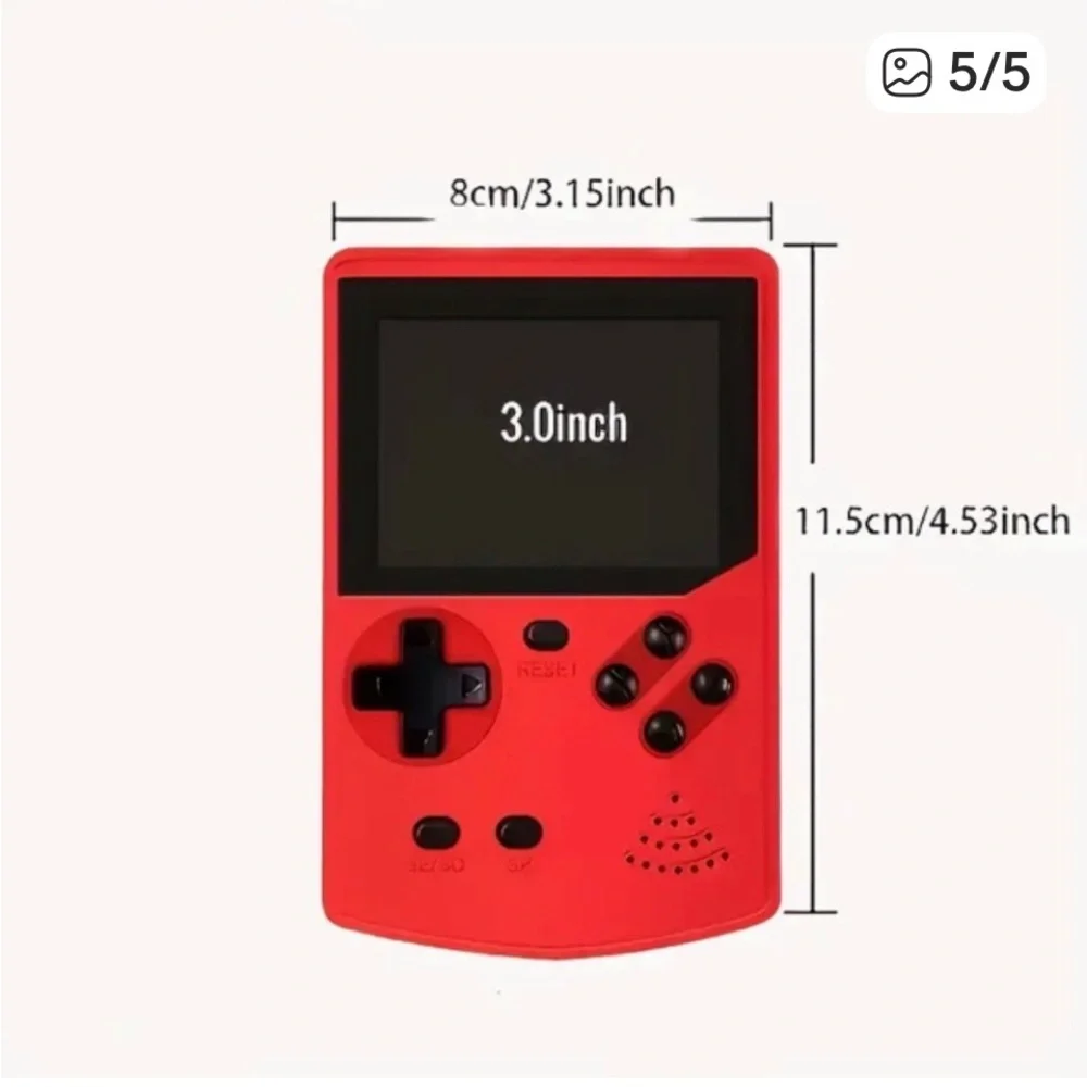 NEWRetro Handheld Gaming Console - Red - Picture 5 of 5